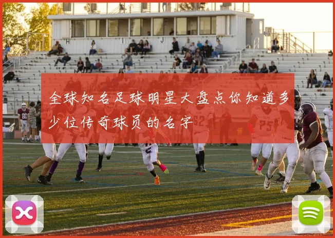 全球知名足球明星大盘点你知道多少位传奇球员的名字