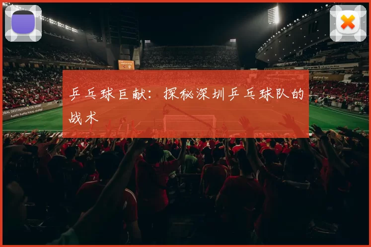 乒乓球巨献：探秘深圳乒乓球队的战术