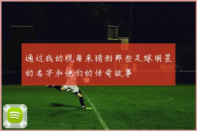 通过我的视角来猜测那些足球明星的名字和他们的传奇故事