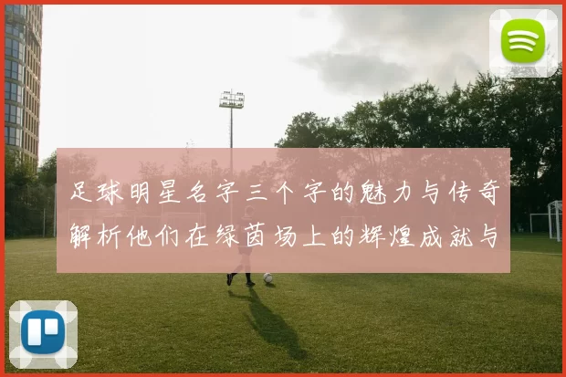 足球明星名字三个字的魅力与传奇解析他们在绿茵场上的辉煌成就与影响力